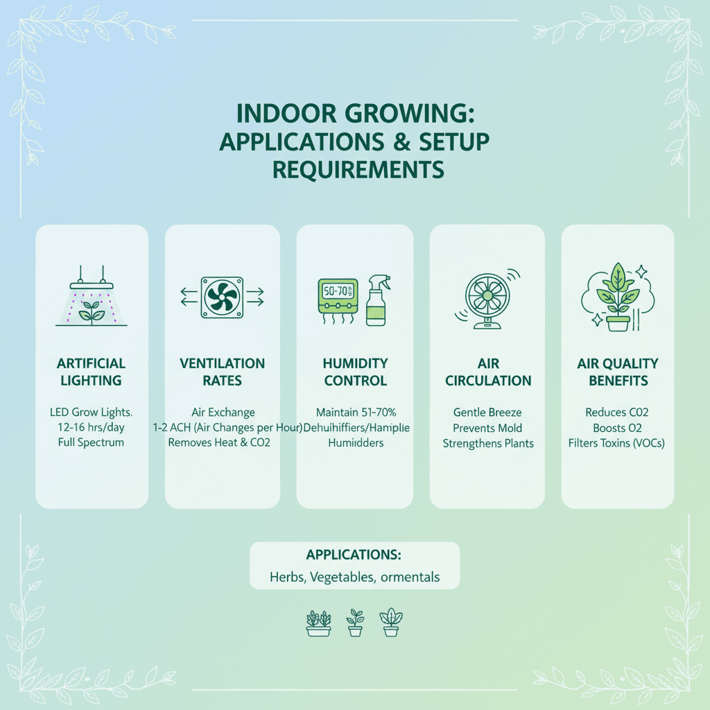 Indoor Growing Applications and Setup Requirements
